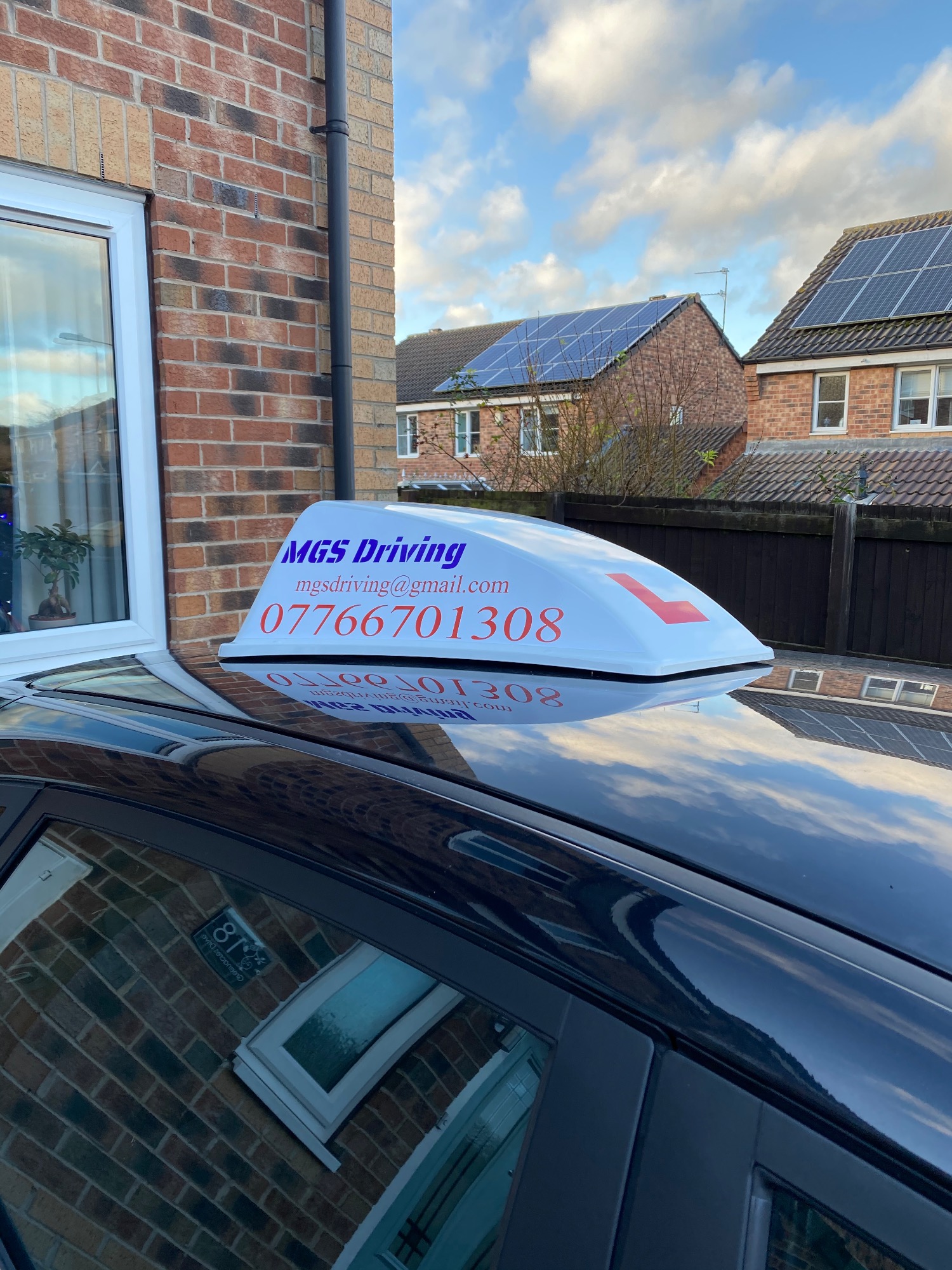 Driving lesson in progress